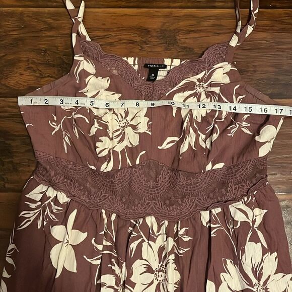 Torrid Emma Floral Gauze Lace Insert Maxi Dress Summer Spring Vacation Resort - Picture 9 of 14